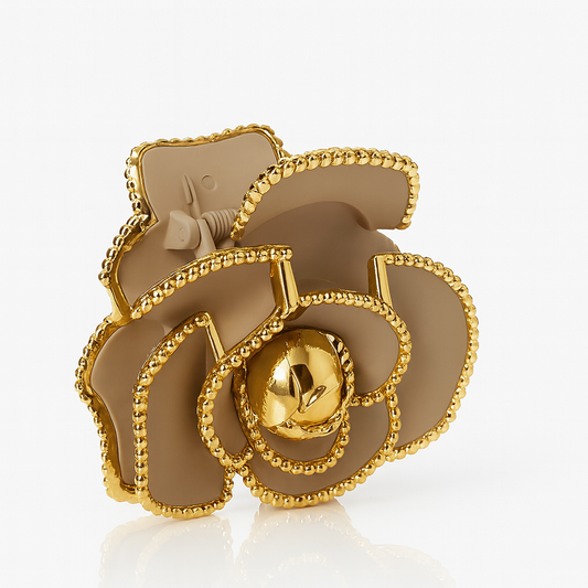✨Luxe Flower Klem Taupe ✨