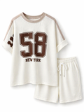 taupe Jersey Short Set