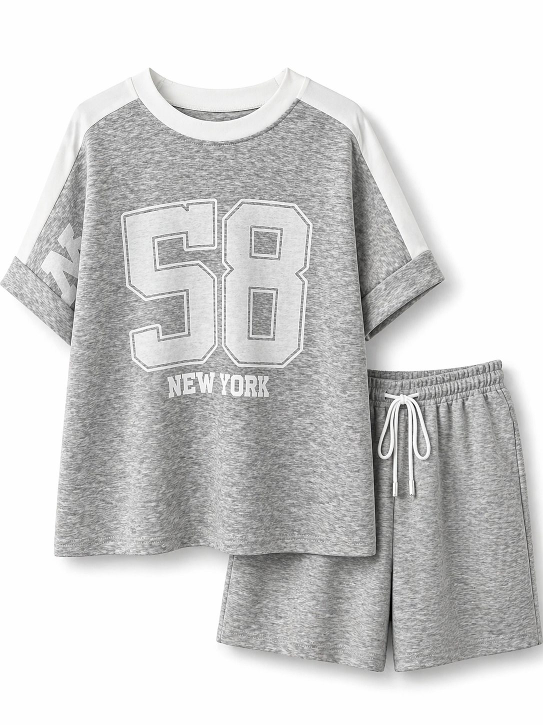 grijs Jersey Short Set