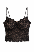 Ivory Lace Corset Top black