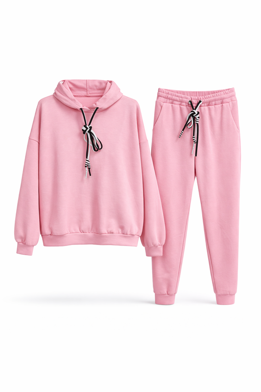 Roze- touwtjes comfy pak