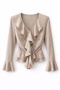 🤎Femme Romance Top – Taupe Nude