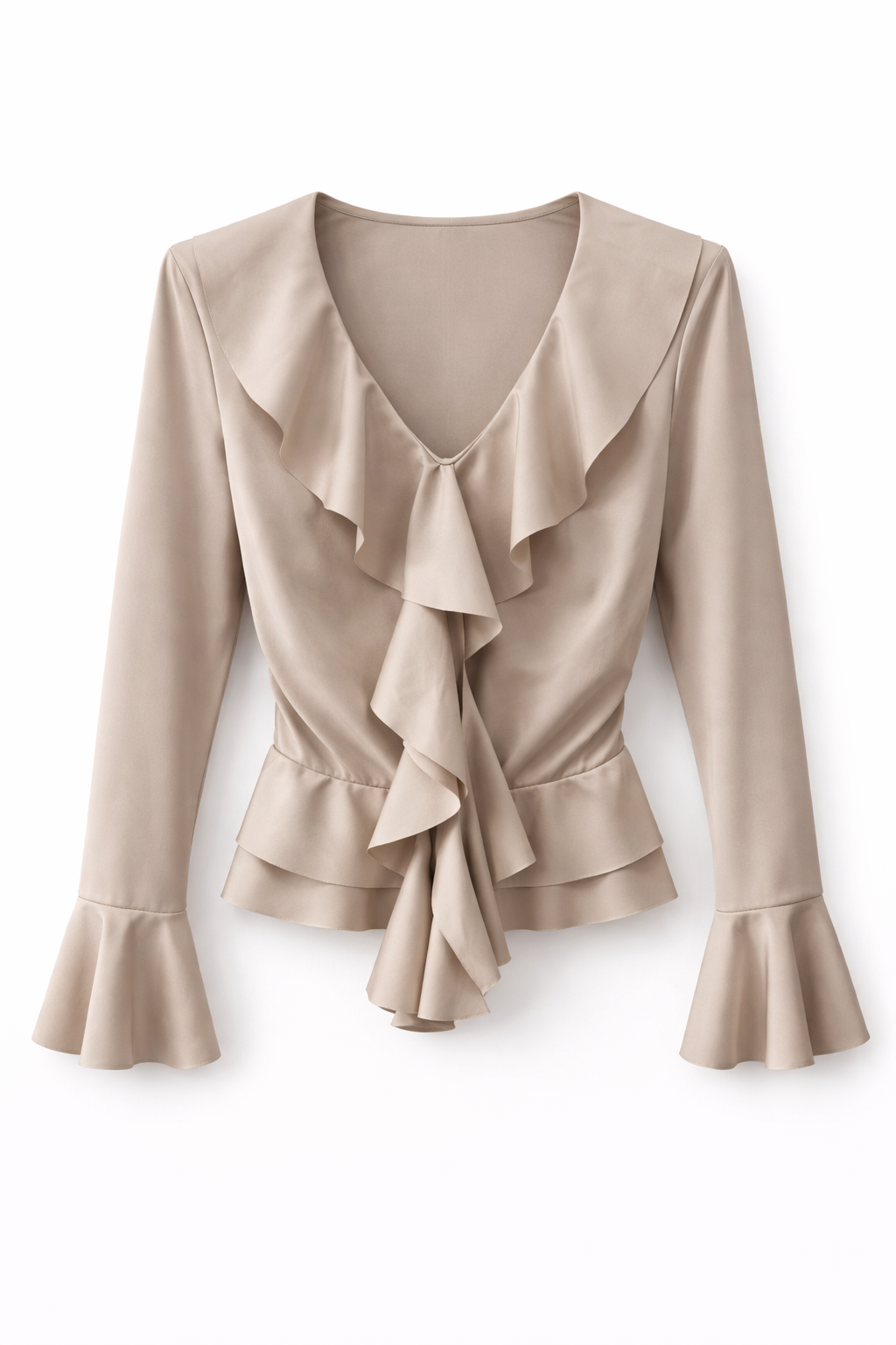 🤎Femme Romance Top – Taupe Nude