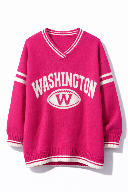 Washington knit sweater- Donker roze