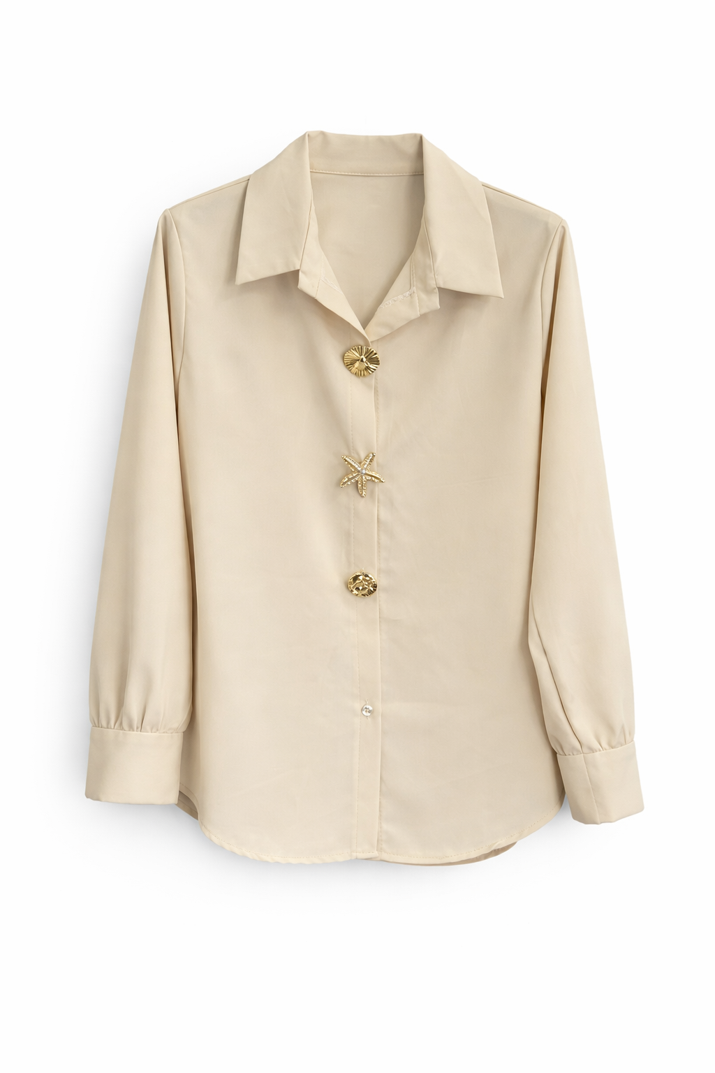 🤎Golden Shell Broche Blouse