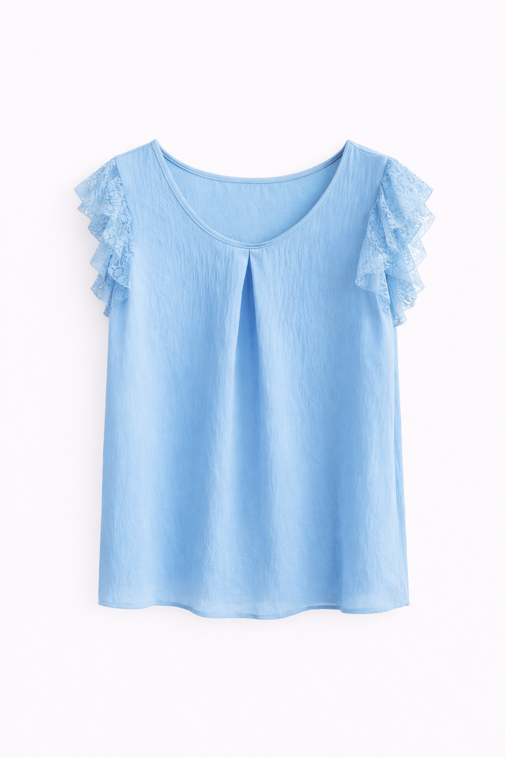 blauw Lace Sleeve Top