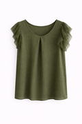 groen Lace Sleeve Top