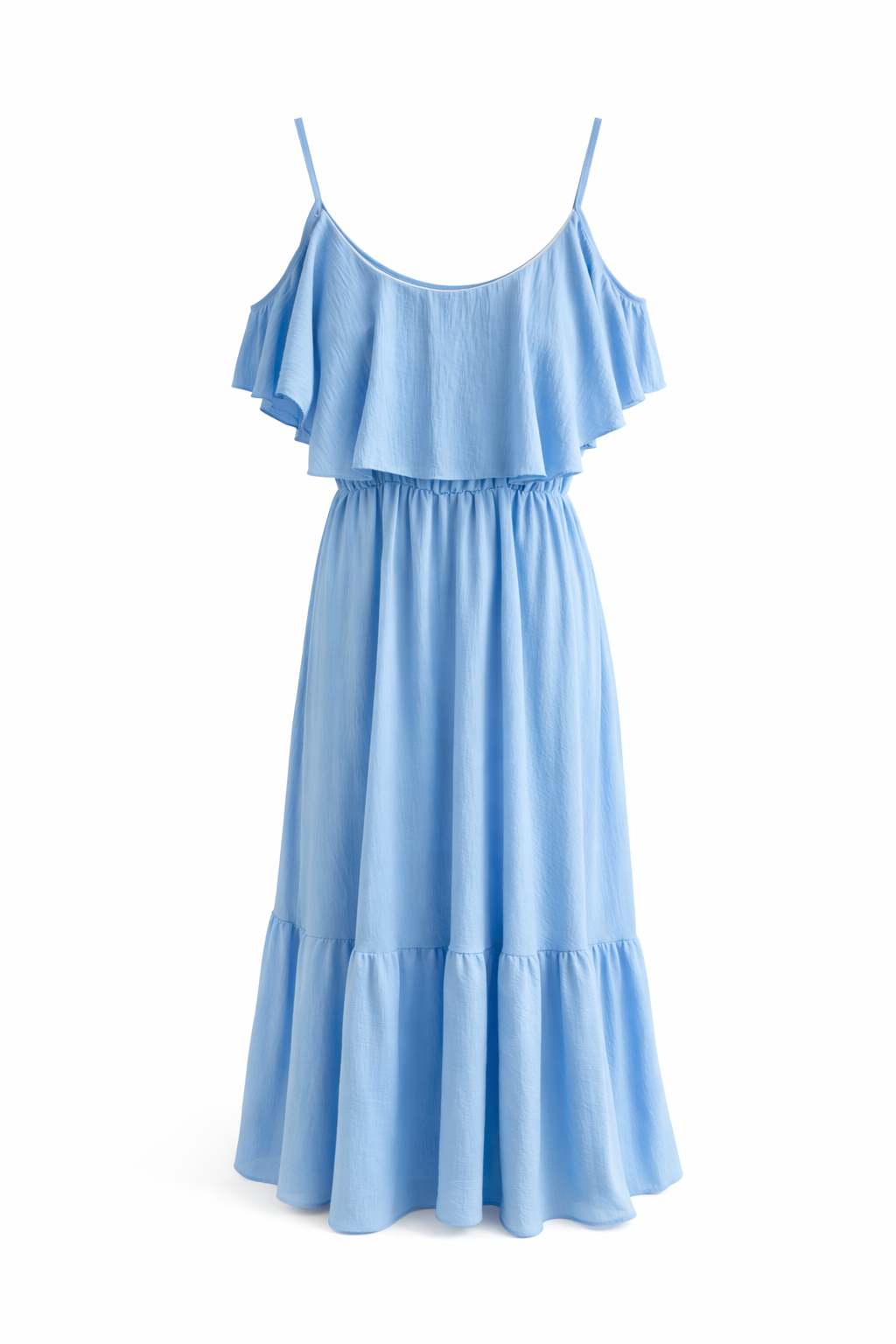 blauw Ruffle Maxi Dress