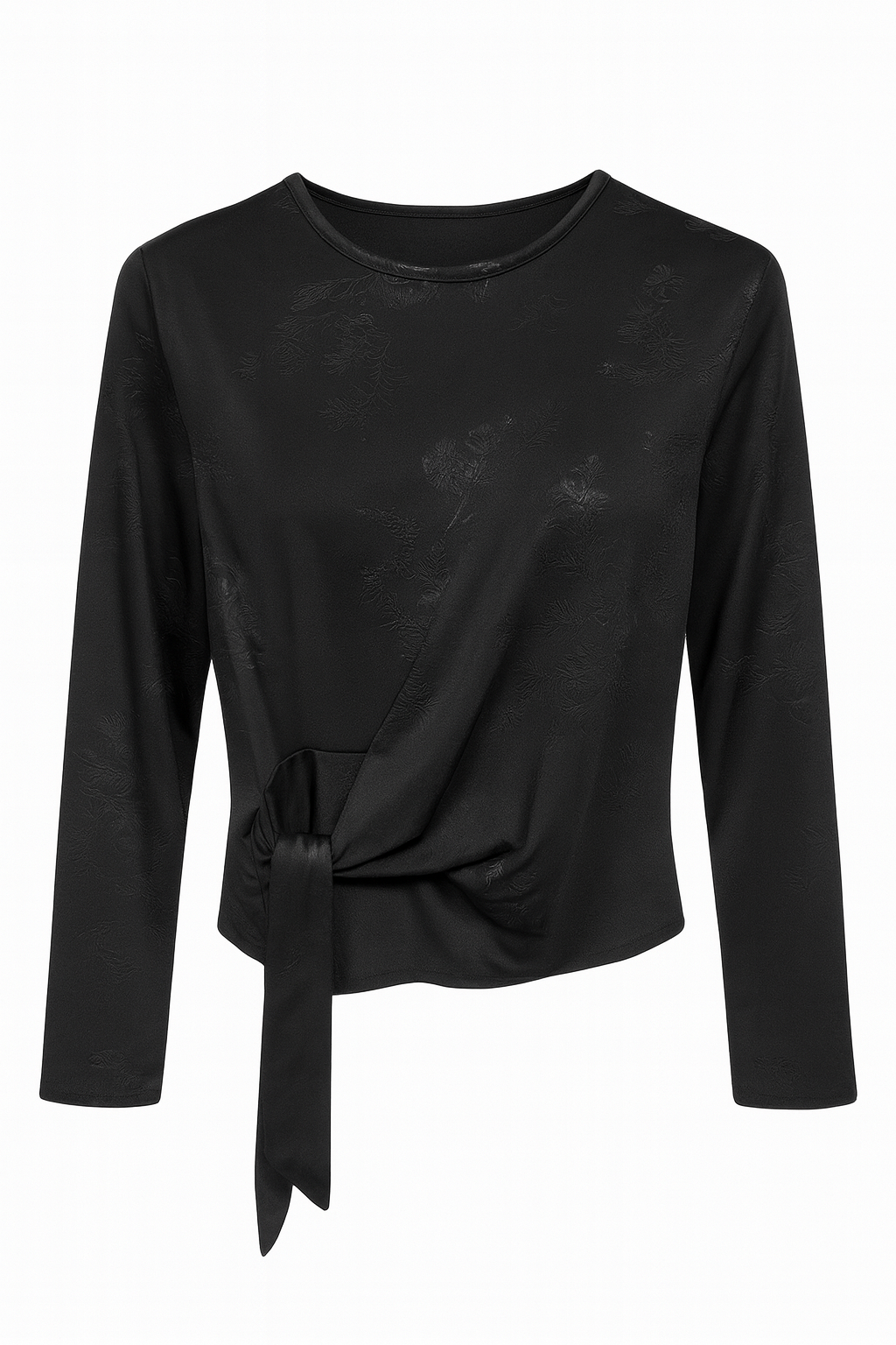 ✨Top " Satin" look knoop top zwart ✨