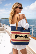 Riviera Stripe Bag Marine Blue