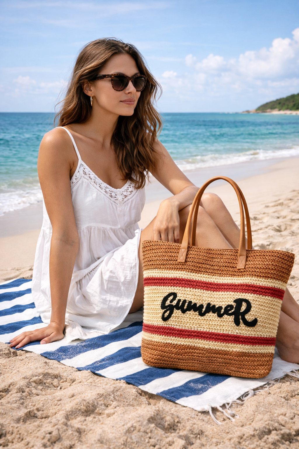 Riviera Stripe Bag Rouge Red