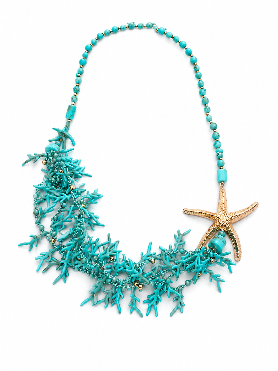 turqouise ster ketting