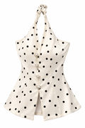 Polka Dot Halter Top wit