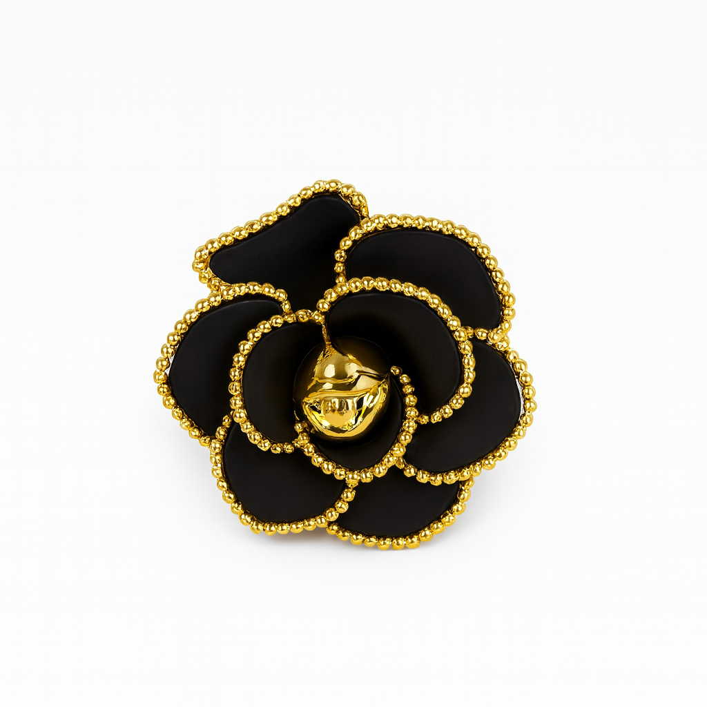 ✨Luxe Flower Klem Zwart ✨