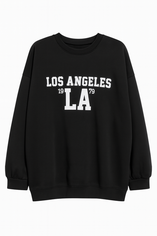 Zwarte Trui met “Los Angeles LA 1979” print