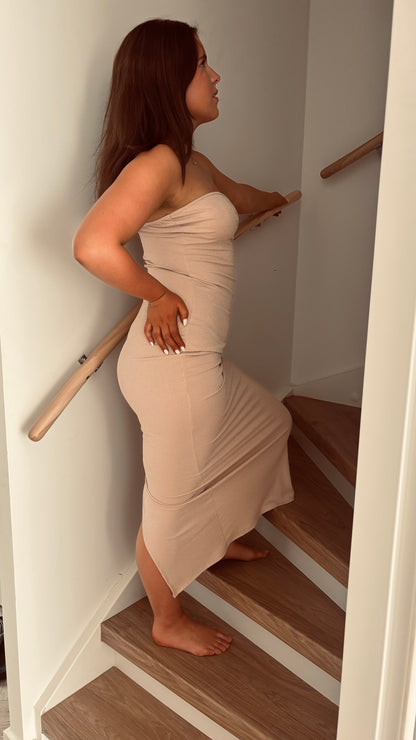 Glitter Dress | Beige