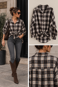 Liv houthakkers blouse knoop zwart
