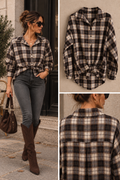 Liv houthakkers blouse knoop bruin