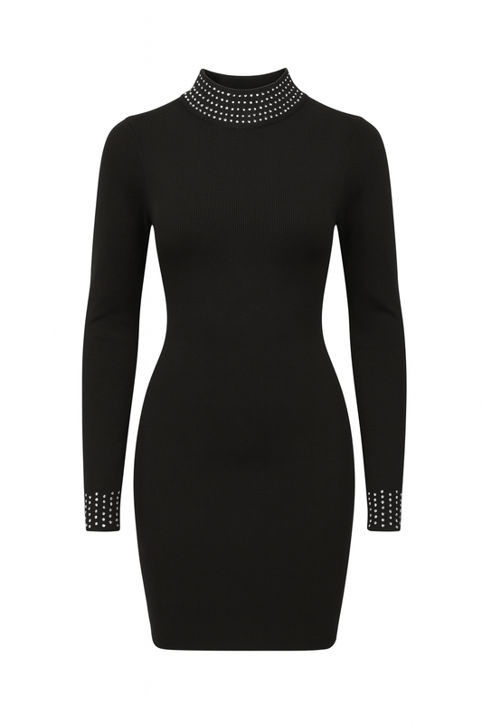 ✨ Luxe Mini Dress – Zwart – One Size (36 t/m 42) ✨
