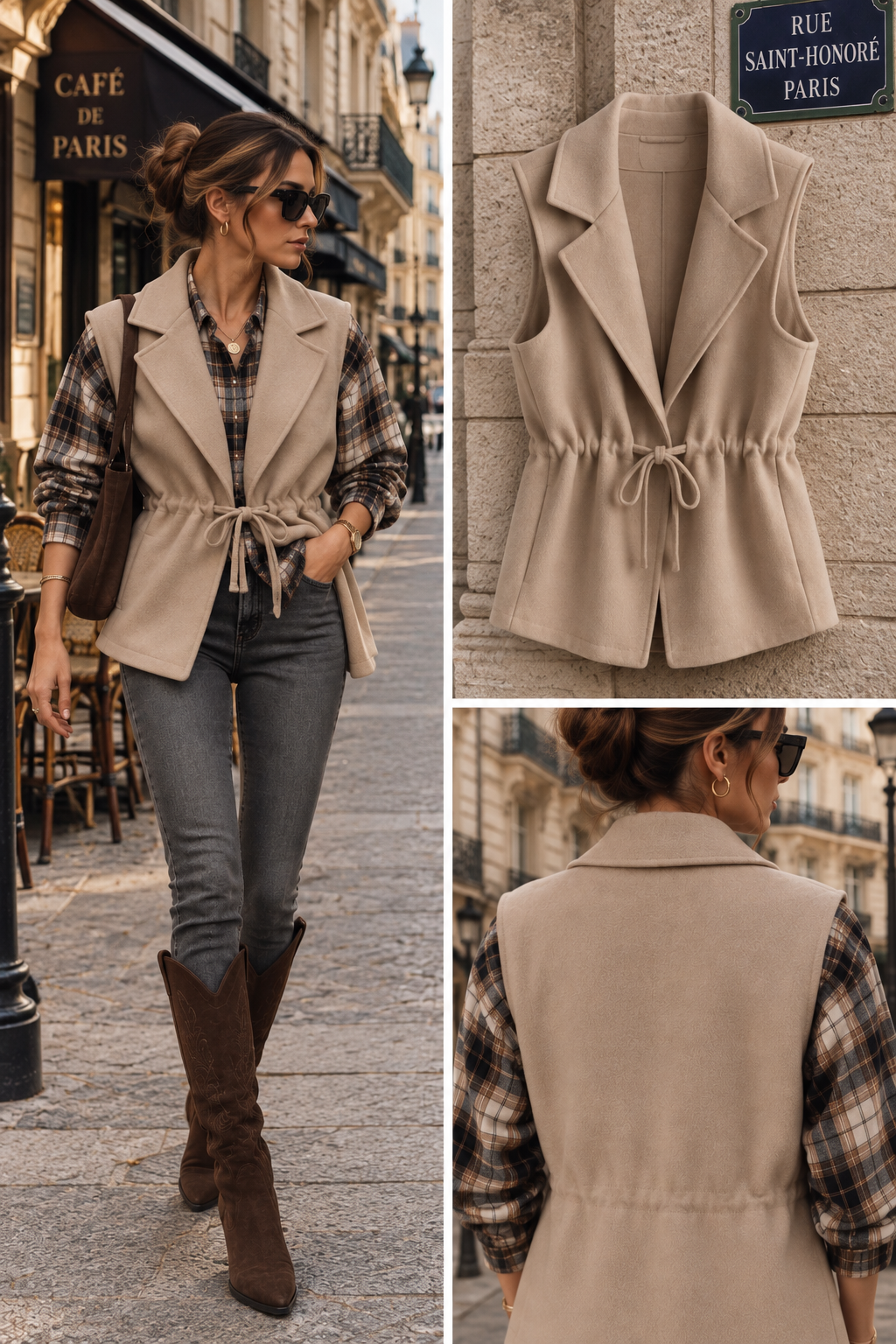 Skye vilt gilet koord  beige