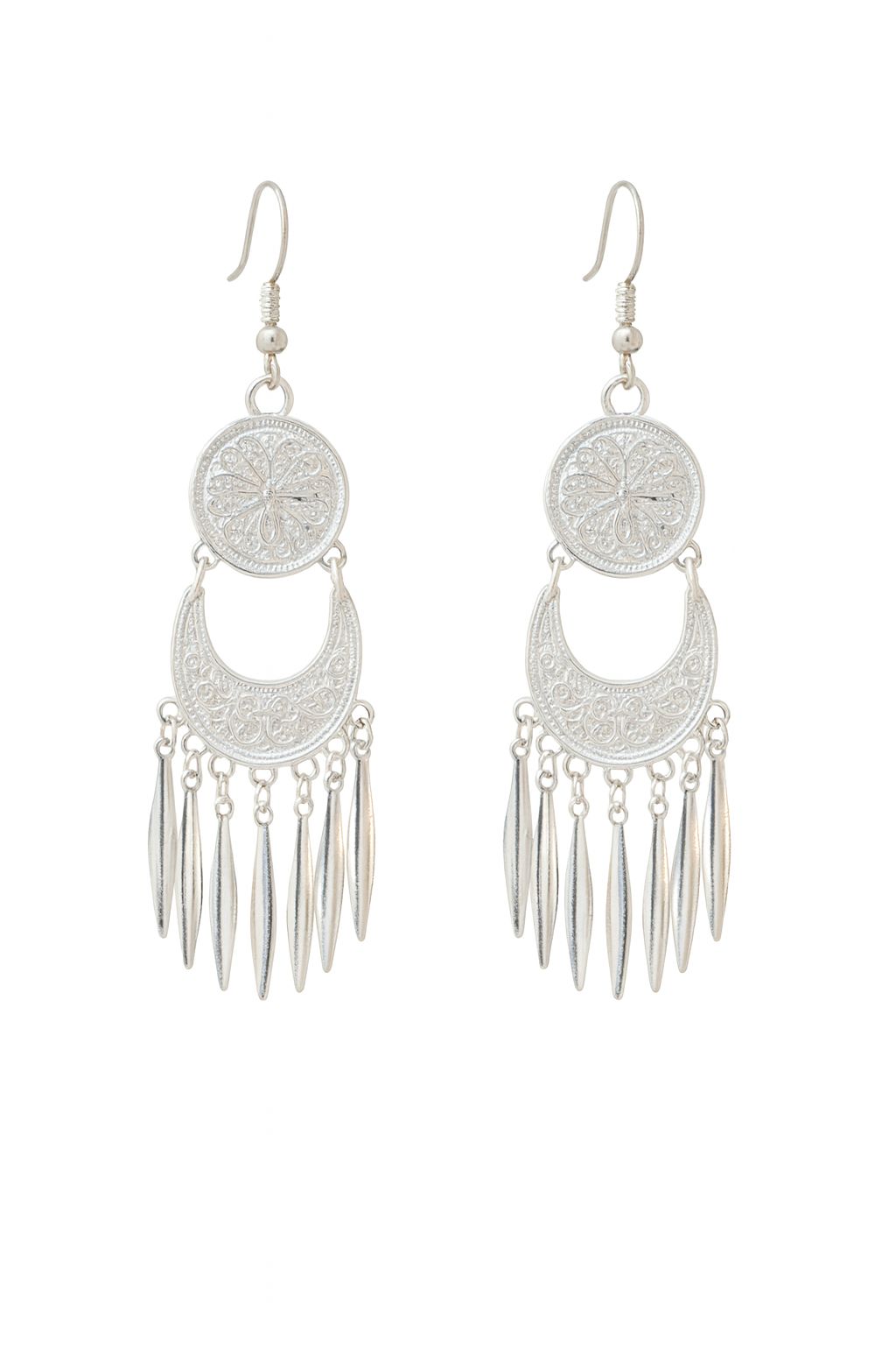 ✨ Silver Gypsy Muse – Luxe Boho Earrings ✨