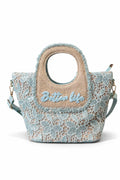 Better Life Lace Handtas – Naturel & blauw