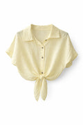 gele strik top
