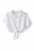 witte strik top