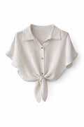 taupe strik top