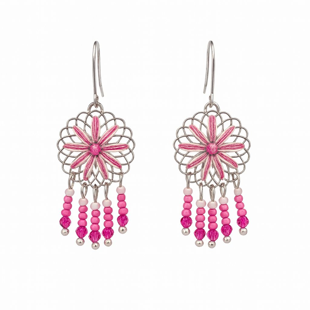 ✨ Boho Luxe Summer Earrings – Pink Bloom Edition ✨