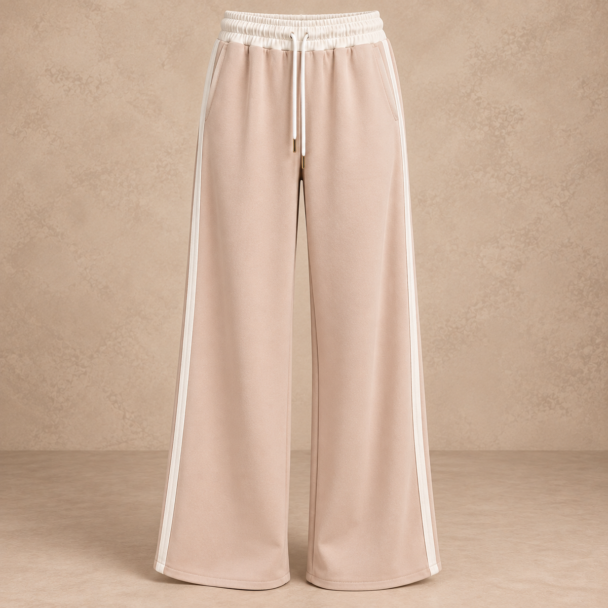 Jilly jogging broek strepen beige