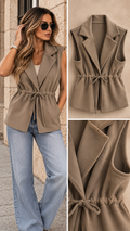 Skye vilt gilet koord taupe