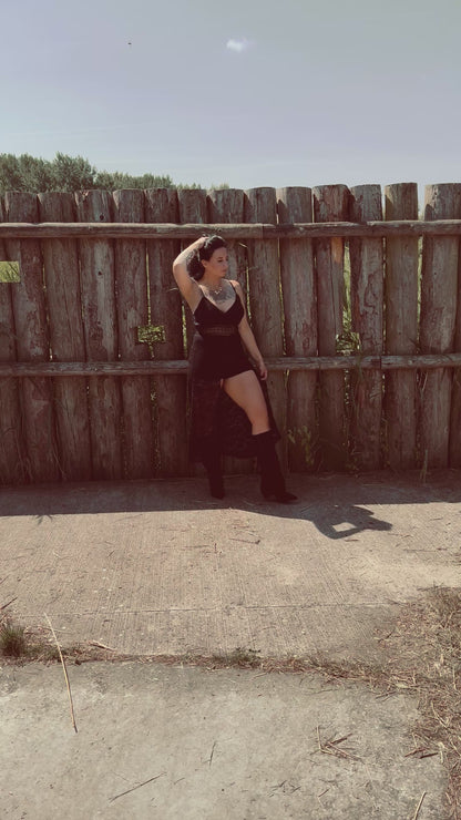Lace Playsuit | Zwart