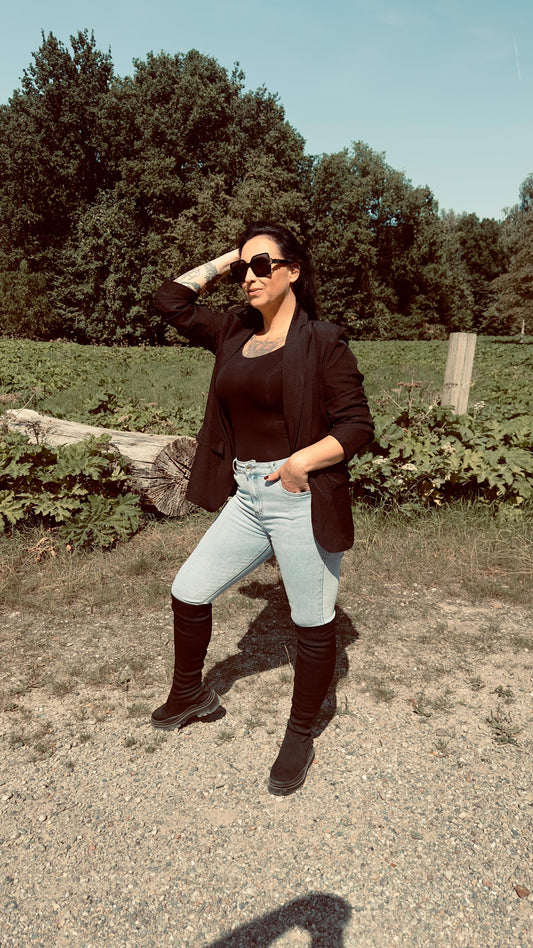 3 Kwart Blazer | Zwart