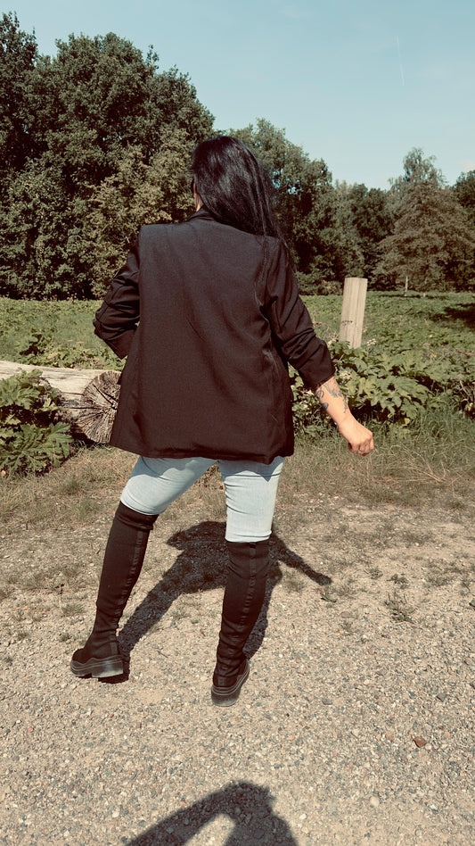 3 Kwart Blazer | Zwart