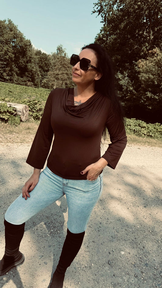 Waterval Stretch Top | Bruin