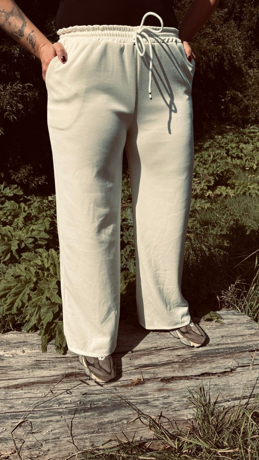 Jogger Broek met panter print | Creme