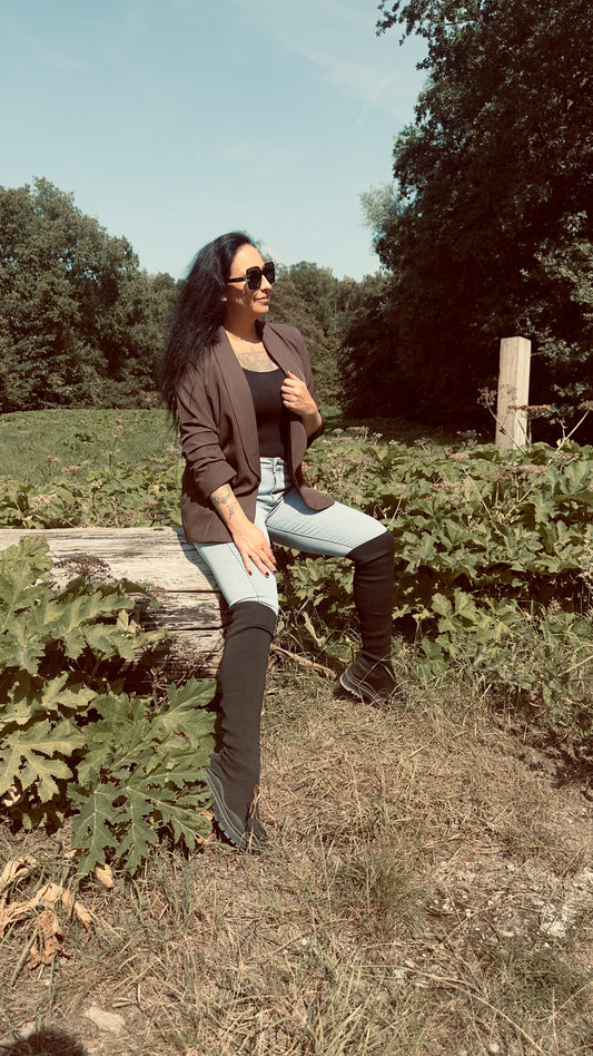 3 Kwart Blazer | Bruin