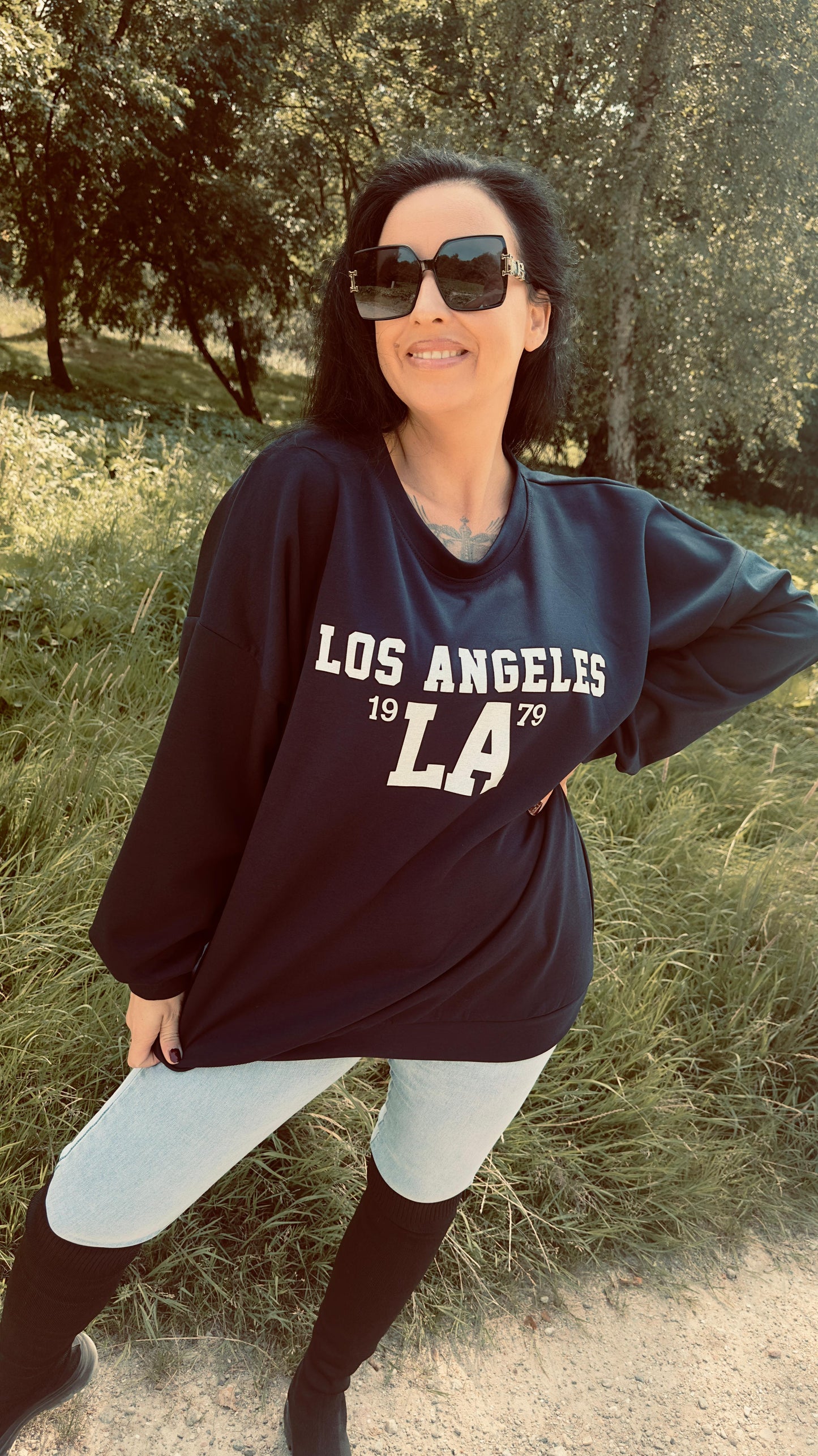 LA Sweater | Donker Blauw