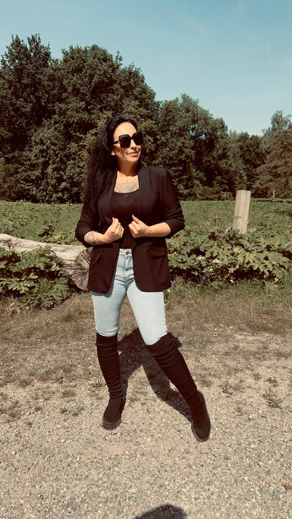 3 Kwart Blazer | Zwart
