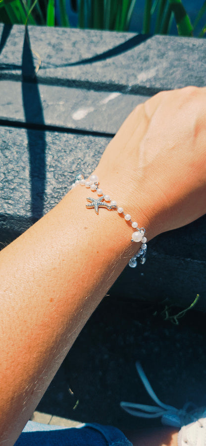 Bedel Armband | Zilver | Parels met zeester