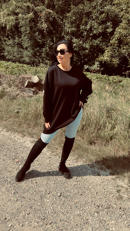 Oversized CHICAGO Sweater | Zwart
