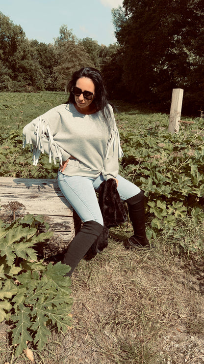 Fringe Sweater | Grijs