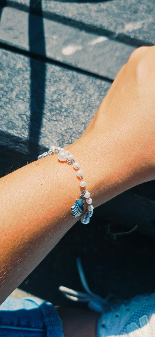 Bedel Armband | Zilver | Parels met zeester