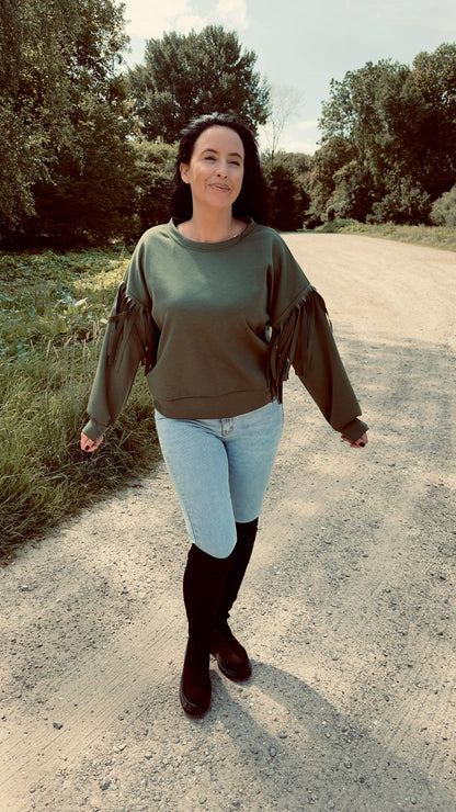 Fringe Sweater | Groen